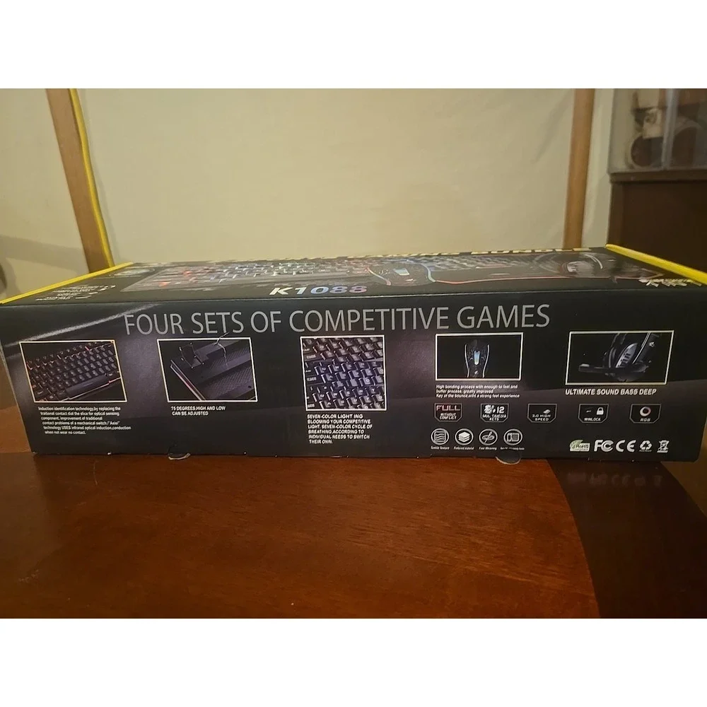 Four‎ And 1E Sports Gaming, Bundle Keyboard And Headset Mouse Pad New Inbox, Rgb